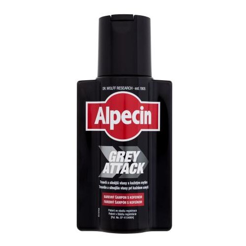 Alpecin Grey Attack 200 ml šampon šibki in oslabljeni lasje sivi lasje za moške Cene
