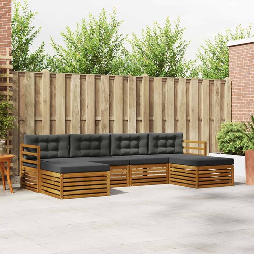  Setovi sofa 6 pcs Prirodna i antracit Čvrsto drvo akacije Cene