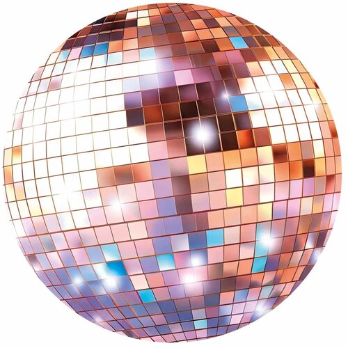  Okrugla fototapeta - Rose gold disco ball 280x280 Slike