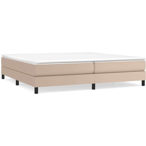  Box spring s madracem cappuccino 200x200cm umjetna koža Slike