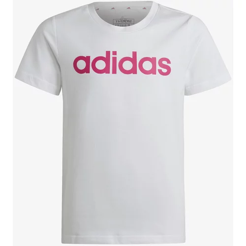 Adidas Dječja pamučna majica kratkih rukava G LIN boja: bijela