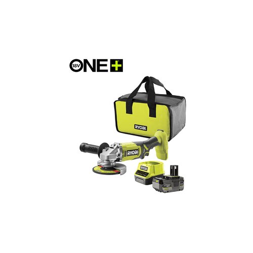 Set aku. ugaona brusilica (125mm) + punjač+ baterija 4Ah (18V ONE+&trade;) &ndash; RYOBI RAG18125-1C40S Cene