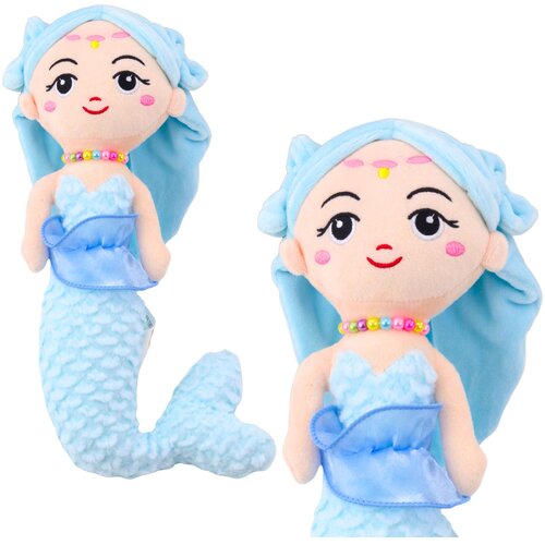  igračka sirena s pletenim repom 32 cm - plava Cene