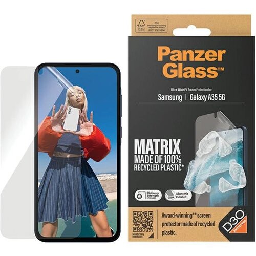 PanzerGlass FOLIA MATRIX ULTRA-WIDE FIT Z POZYCJONEREM NA SAMSUNG GALAXY A35 5G, (21911571) Slike