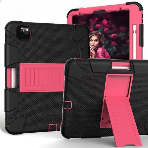 NIKCORP Ovitek za iPad Air 4 10.9 robusten s stojalom in mestom za pisalo, tridelna za&scaron;čita pred udarci, silikon, rožnat, (5000139179) Cene