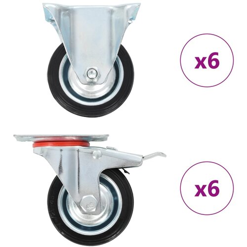 vidaXL Kotačići 12 kom 75 mm Cijene
