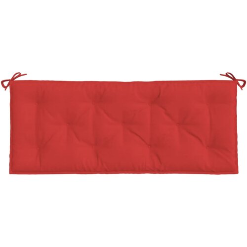  Jastuk za vrtnu klupu crveni 120 x 50 x 7 cm od tkanine Oxford Slike