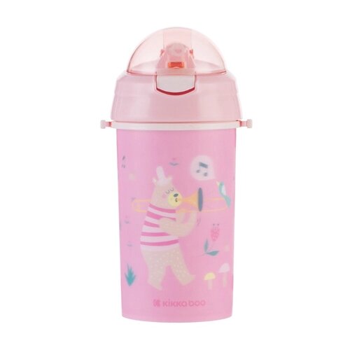 Šolja sa slamkom i trakom Music Fest 450ml Pink KKB31081 Cene