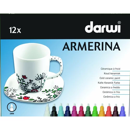 Darwi Cold Ceramic Paint Marker Set Miješati 12 x 6 ml