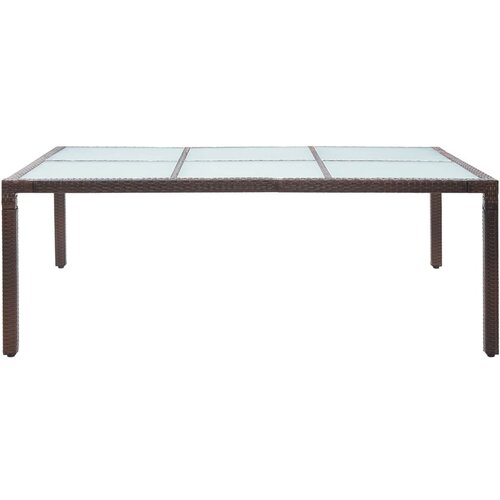 Maison Chic zunanja jedilna miza - kuhinjska miza - jedilni stol rjava 200x150x74 cm poli ratan, (21715412) Cene