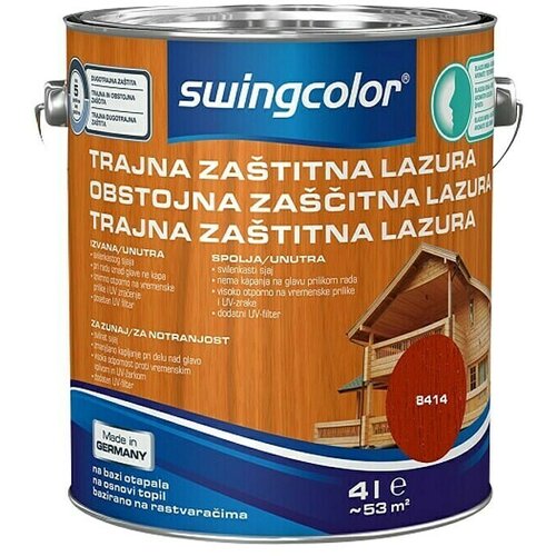 SWINGCOLOR Lazura za trajnu zaštitu (Mahagonij, 4 l) Cijene