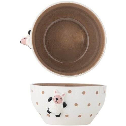 Bloomingville Mini Bijela/smeđa dječja zdjelica od kamenine &amp;oslash; 14 cm Dolly &amp;ndash; Slike
