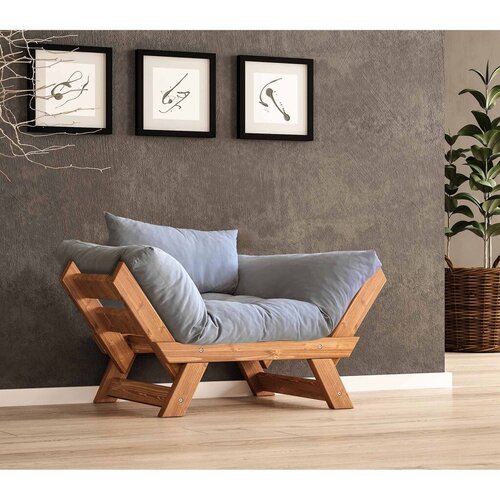 Hanah home Vrtna sofa s jednim sjedi&scaron;tem i jastukom, tikovina i bijela Cijene