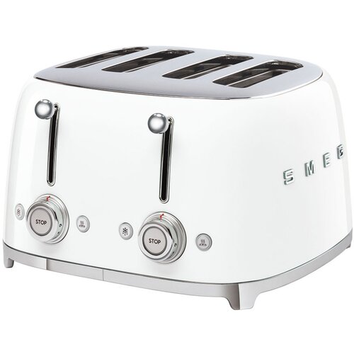 Smeg TSF03WHEU 4-Schlitz-Toaster 50&amp;#039;s Retro Style, Wei&amp;szlig; Slike