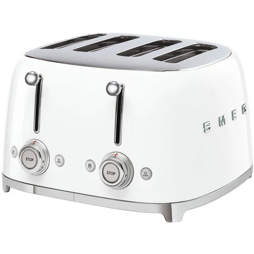 Smeg TSF03WHEU 4-Schlitz-Toaster 50's Retro Style, Weiß
