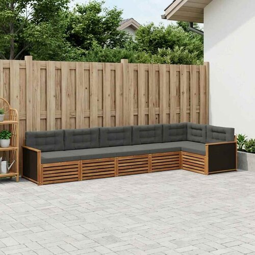  Set vanjskih sofa 6 pcs Prirodna i antracit 406 x 168,5 x 73 cm Cene