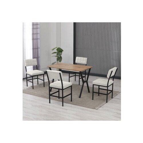 Hanah home Trpezarijski sto i stolice Dubai, Krem Slike