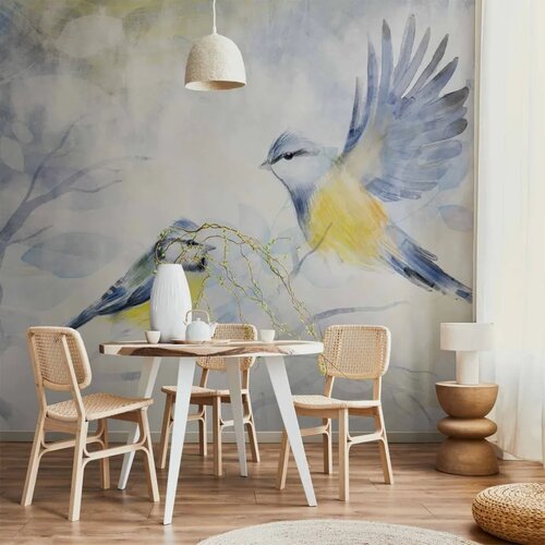 Foto tapeta - Watercolor Tit - First Variant 150x105 Standard Slike