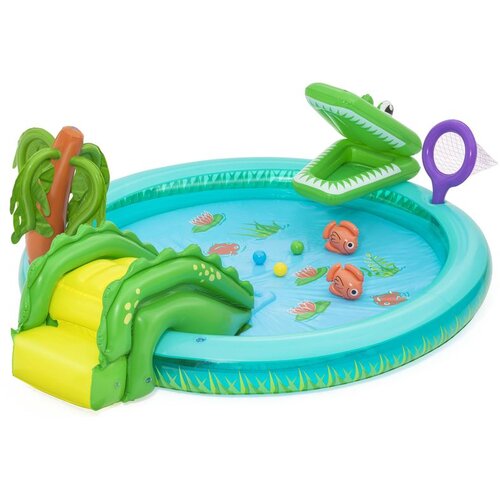 Bestway Igrali&amp;scaron;te na napuhavanje krokodil 224 x 181 x 72 cm bestway 53166 Slike