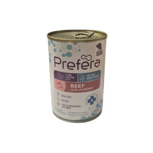PREFERA MONOPROTEIN pasteta za pse govedina i bundeva 400 g Cene