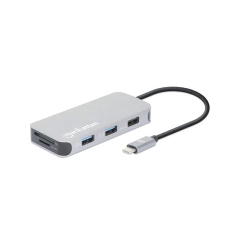 Manhattan Docking station 130615 8in1 USB-C - HDMI/3xUSB/CR/LAN/PD 100W Cene