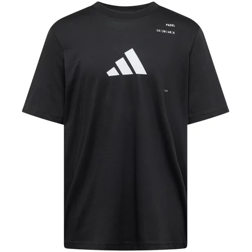 Adidas Tehnička sportska majica 'PADEL CAT' crna / bijela