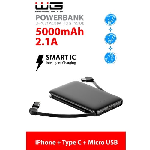 Winner Group - Power bank 5000 mAh crna Slike