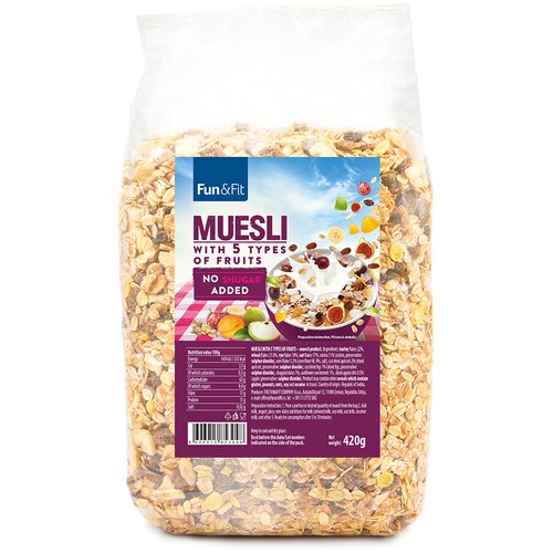 FUN&amp;amp;FIT Musli sa 5 vrste voća, 420g Slike