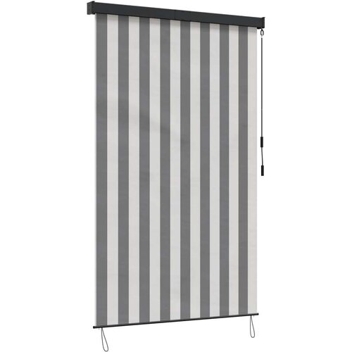 Rolo Antracitna in bela 140 x 250 cm Tkanina in aluminij, (5000247171) Slike