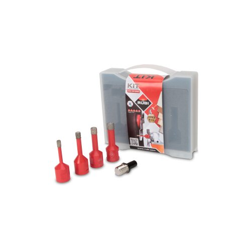 Rubi 50938 set burgija za keramiku za suvo bu&amp;scaron;enje 6, 8, 10, 12mm sa adapterom za bu&amp;scaron;ilice, M14 ( 50938 ) Slike