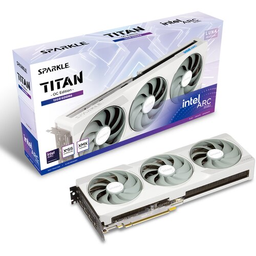 Sparkle B580 12GB Intel Arc Titan Luna OC GDDR6 white 3 Fan Cijene