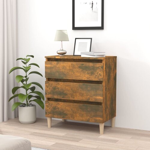  Komoda boja dimljenog hrasta 60 x 35 x 69 cm konstruirano drvo Cijene