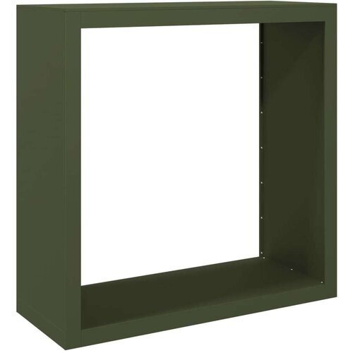  Stalak za drva za ogrjev zeleni 100x40x100 cm čelični Slike
