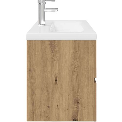  omarica za umivalnik z vgrajenim umivalnikom pipo Artisan Oak Slike