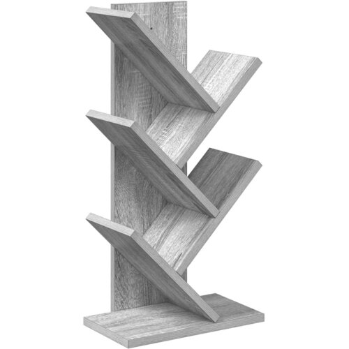 VidaXL Polica za knjige drvo 4-razine 30 x 18 x 60 cm Siva Sonoma - Siva Sonoma 30 x 18 x 60 cm Slike