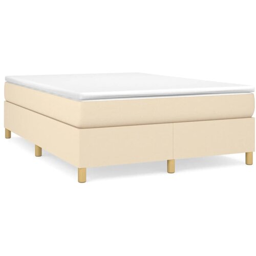 Maison Chic Box spring postelja - Vzmetna postelja z vzmetnico krem 140x190 cm blago SL12710, (21882847) Cene