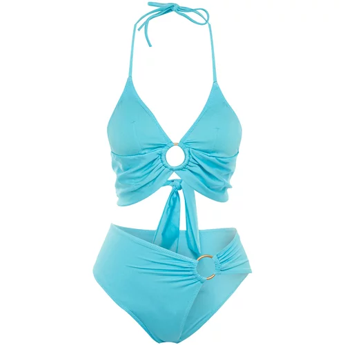 Trendyol Bikini Set - Turquoise - Plain