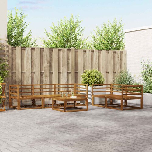  Set vanjskih sofa 6 pcs Prirodna Čvrsto drvo akacije Cene