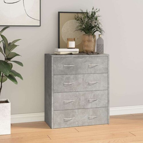  Komoda s 4 ladice 60 x 30 5 x 71 cm siva boja betona Cijene