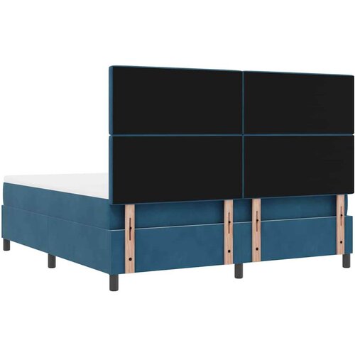 Box spring krevet Tamno plava 180 x 200 cm Bar&amp;scaron;un - Tamno plava 180 x 200 cm Kristal s dugmadima Slike