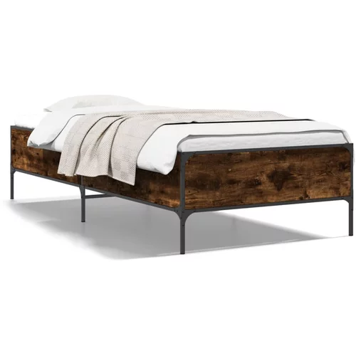  Okvir krevet boja hrasta 90 x 190 cm konstruirano drvo i metal