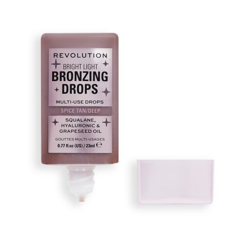 Revolution kremni bronzer - Bright Light Bronzing Drops Deep Bronze - Spice Cene