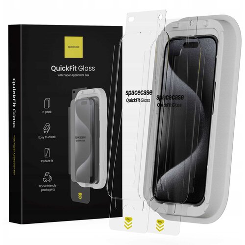 Spacecase QUICKFIT KALJENO STEKLO ZA IPHONE 15 PRO ZA&Scaron;ČITNO 9H, (21968114) Cene
