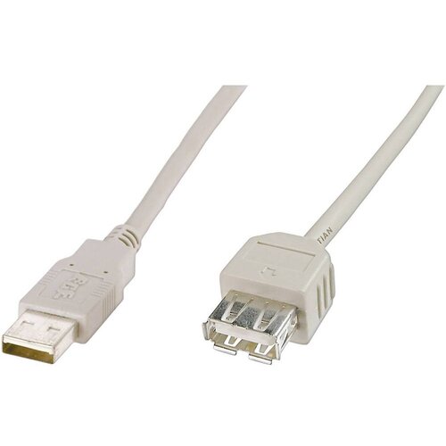 Digitus USB 2.0 produžetak [1x mu&amp;scaron;ki konektor USB 2.0 tipa a - 1x ženski konektor USB 2.0 tipa a] 1.80 m bež boja USB kabel USB 2.0 USB-A utikač, USB-A utičnica 1.80 m bež boja AK-300202-018-E Slike