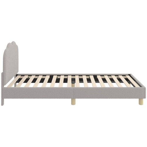  Krevet za djecu s uzglavljem Svjetlosiva 90 x 200 cm Boucl&amp;eacute; Slike
