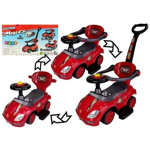  Crveni 3u1 Mega Car za vožnju Cene