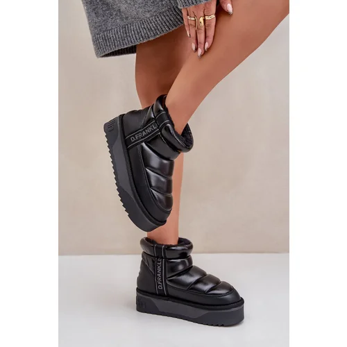 D.Franklin Low Snow Boots On Thick Sole Black D.Franklin Low Snow Boots On Thick Sole Black