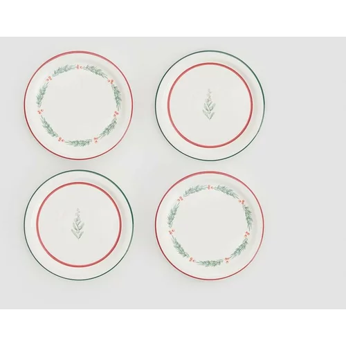 Reserved komplet 4 porcelanastih krožnikov - večbarvno