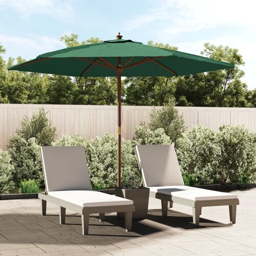 vidaXL Vrtni suncobran s drvenim stupom zeleni 299 x 240 cm Cijene