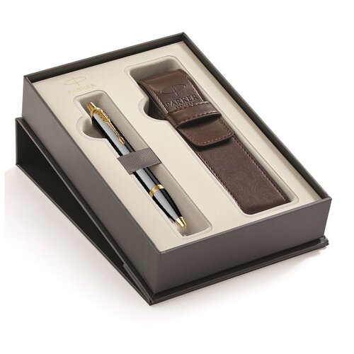 Parker poklon SET Royal Im Black GT - Hemijska olovka + Futrola Slike